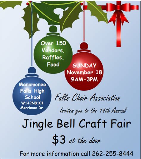 Menomonee falls craft fair. Jingle Bell Craft Fair. Shopping event in Menomonee Falls, WI by Menomonee Falls High School Choirs on Sunday, November 20 2022 with 2.4K people interested and 214 people going. 