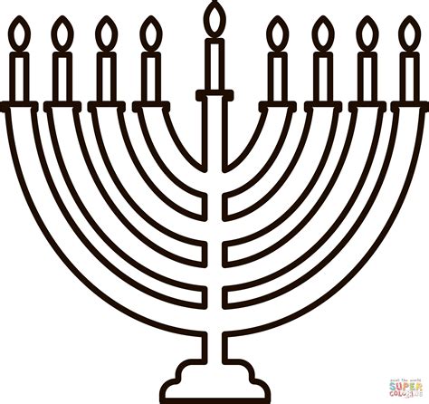Menorah Coloring Shee