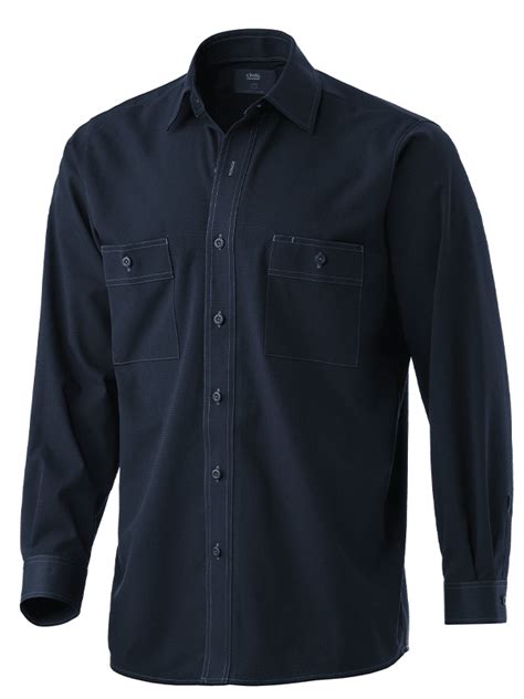 Mens Cintas Comfort Flex Work Shirt, Blue, Bailey Mine …