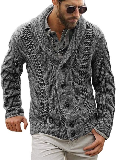 Mens Knit Long Cardigan