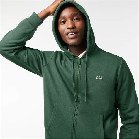 Mens Lacoste Hoodies & Sweatshirts Zip Up, Black, Grey. 