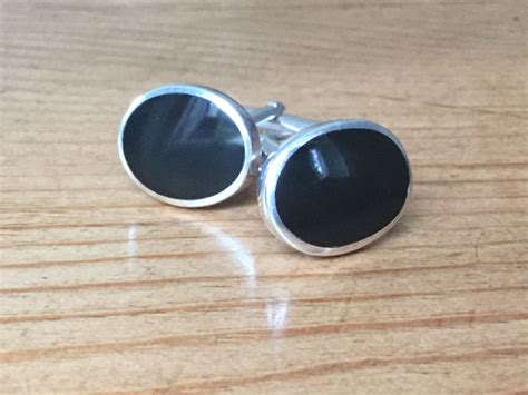 Mens Onyx Cufflinks - Etsy UK