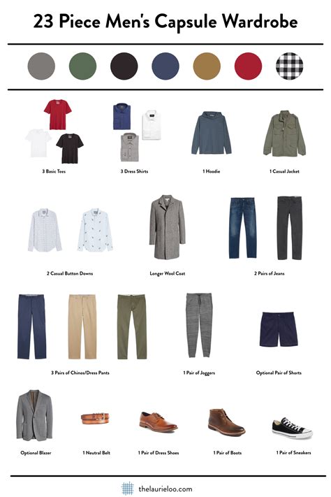 Mens capsule wardrobe. 4. Button-up shirts: Even if you don’t wear dress shirts to work, you … 