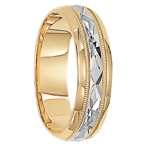 Mens custom wedding ring. According to American etiquette experts, the bride’s wedding ring is worn on her left-hand ring finger first, with her engagement ring placed on top of it. The reasoning behind thi... 