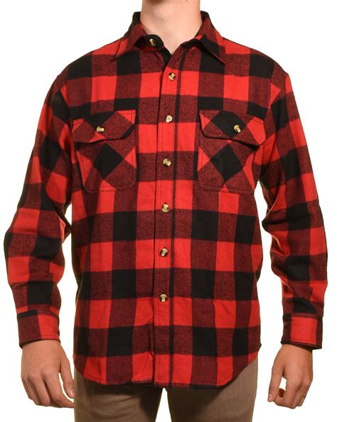 Mens heavyweight flannel shirts Men