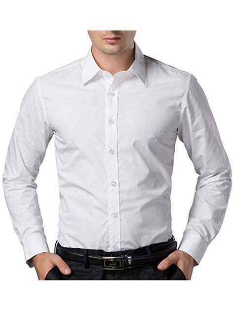 Mens white dress shirts. 1-48 of over 10,000 results for "men short sleeve white dress shirt" Results. Price and other details may vary based on product size and color. Overall Pick. ... Mens Short Sleeve Dress Shirts Regular Fit Cotton Stretch Wrinkle-Resistant Button Down Shirts. 4.8 out of 5 stars 40. 100+ bought in past month. 