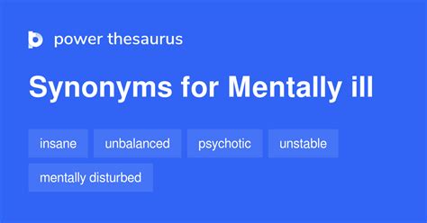 Mentally Ill Synonyms - YourDictionary