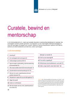 Mentorschap - Curatele