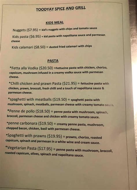 Menu – Spice Grill – Parsippany