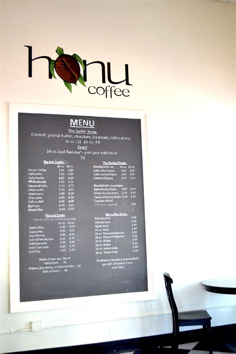 Menu — Honu Coffee