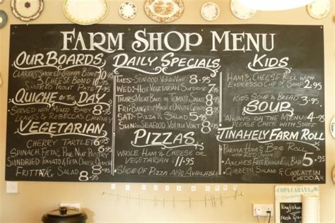 Menu - Tinahely Farm Shop