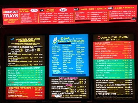 Menu COOK OUT