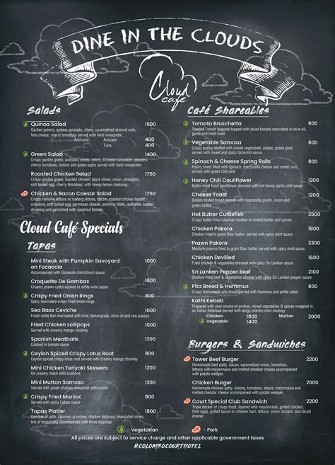 Menu Cloud Cafe