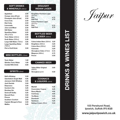 Menu Details - The Jaipur Indian Restaurant Online Order in …