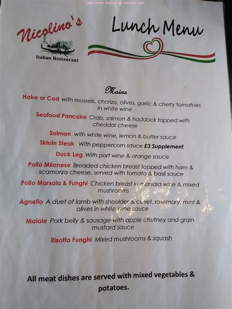 Menu Nicolino