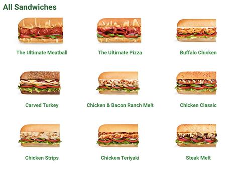 Menu Prices for Subway in South Brisbane QLD