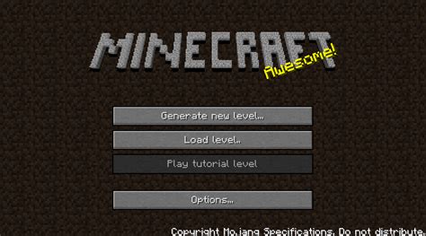 Menu Screen Official Minecraft Wiki