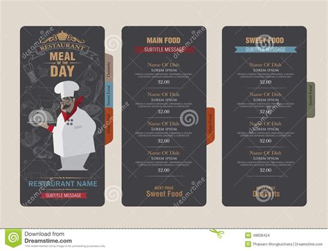 Menu Template Stock Vector Illustration Of Design Crumpled Within Adobe