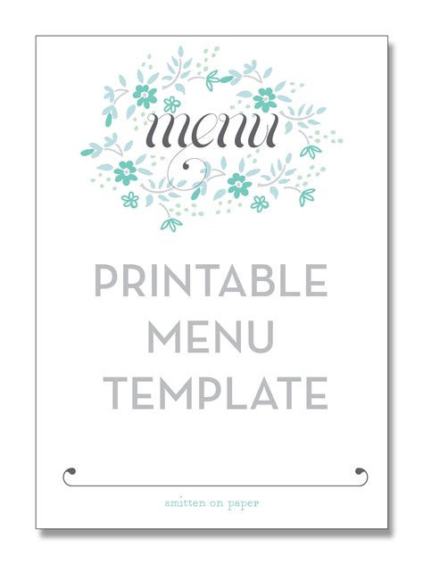 Menu Template Word Free Download Menu Card Template Free Menu Templates Free Printable Menu
