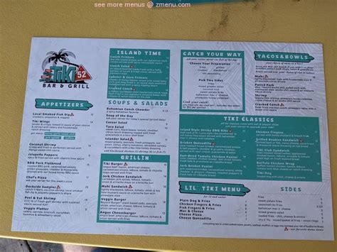 Menu Tiki 52 Bar & Grill