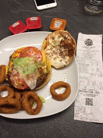 Menu at Burger King restaurant, Anthy-sur-Léman