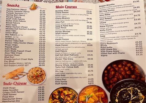 Menu at Delhi Wala restaurant, Hounslow, 72 Vicarage …