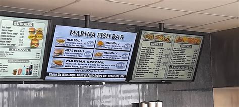 Menu at Marina Fish Bar, Coventry, 6 St James Ln - Restaurant Guru