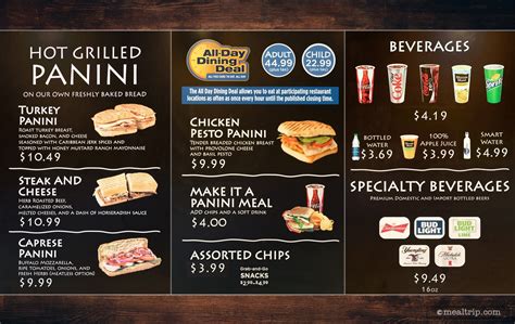 Menu at Panini