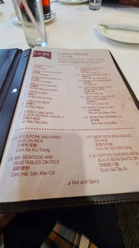 Menu at The Pearl Restaurant, Grand Prairie