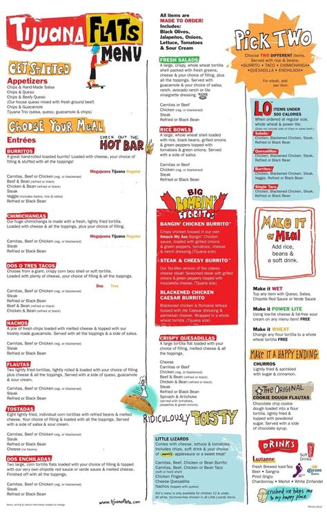 Menu for tijuana flats. Things To Know About Menu for tijuana flats. 
