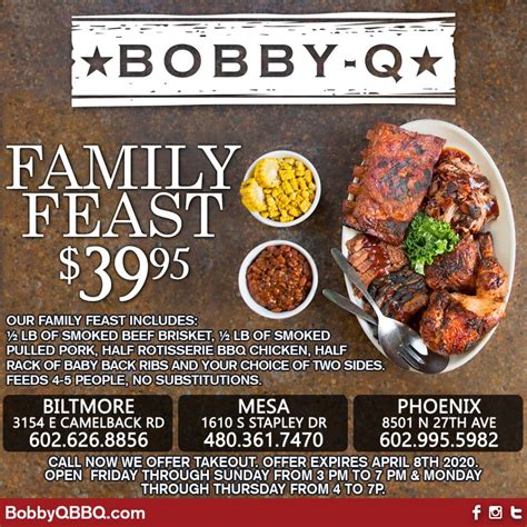 Menu of Bobby Q