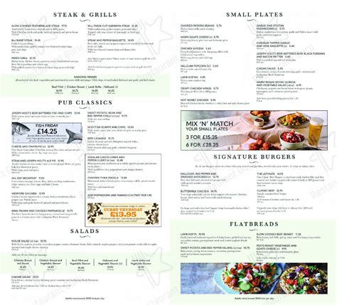 Menu of Moss