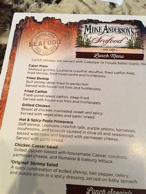 Menus - Mike