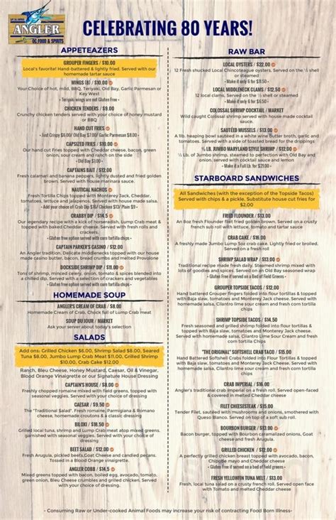 Menus - Ocean City MD Restaurant & Bar