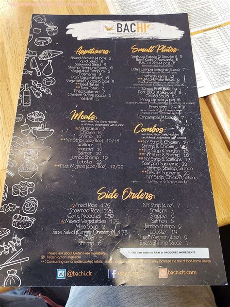 Menus for Bachi - Charlotte - SinglePlatform