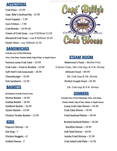 Menus for Billy’s Seafood & Gyros - Tampa - SinglePlatform