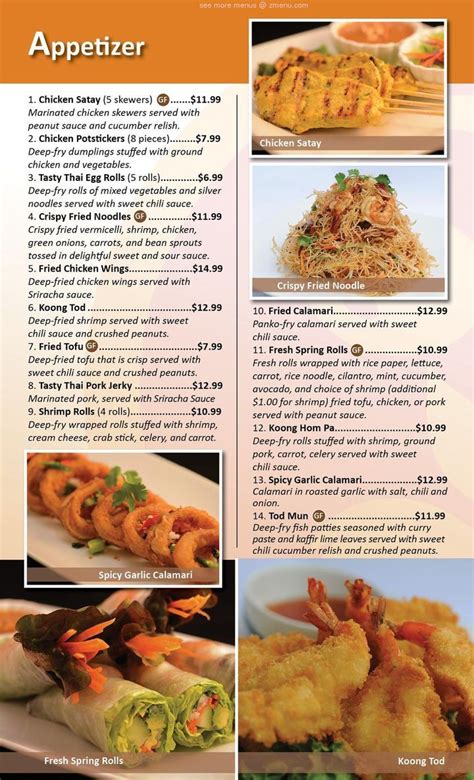 Menus for Tasty Thai - Modesto - SinglePlatform