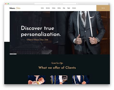 MenzTailor HTML Template for Tailoring Busines DesignHooks
