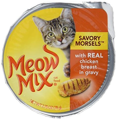 Meow Mix Savory Morsels Wet Cat Food, 2.75 Ounce Cups