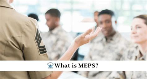 Meps what is it. The MEPS is a joint Service organization that determines whether a prospective recruit meets the physical and moral standards set by each of the Services. Its motto is Freedom’s Front Door, and it operates 65 Military Entrance Processing Stations throughout the United States. 