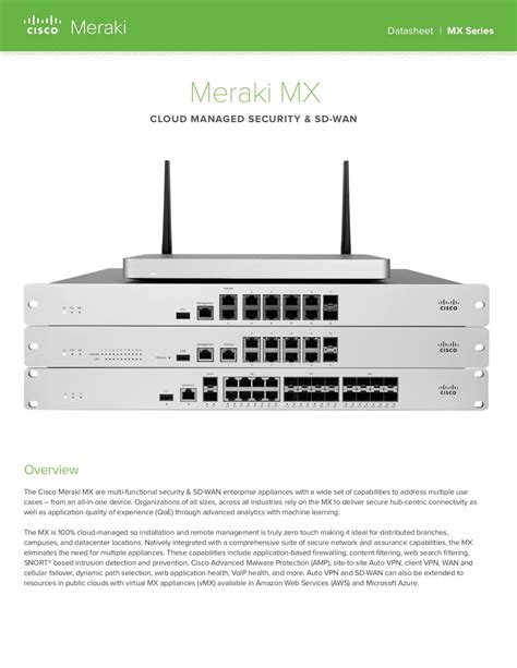 Meraki mx.  Download the datasheet to compare features, models, and us...
