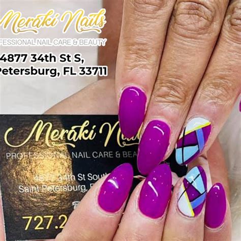Meraki nails. Read what people in Newburyport are saying about their experience with Meraki Spa at 25 Storey Ave #6 - hours, phone number, address and map. Meraki Spa ... I enjoy going there and have no issues with polish coming off peeling my nails always look great until my next appt. Apr 2023. Walked in at 4:20 without an appointment. 