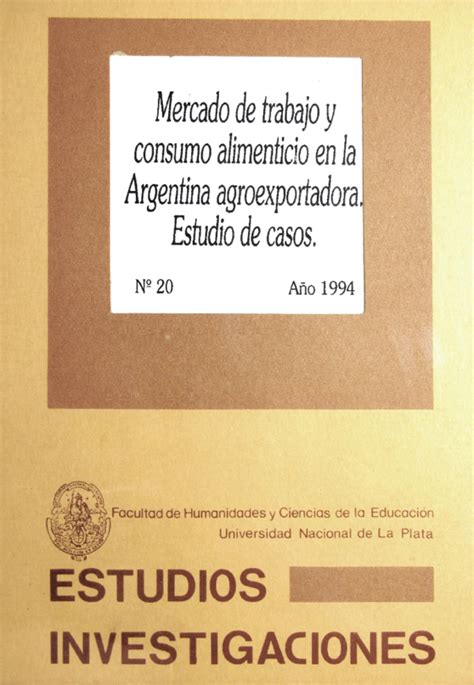 Mercado de trabajo y consumo alimenticio en la argentina agroexportadora. - Service manual for whirlpool washing machine.