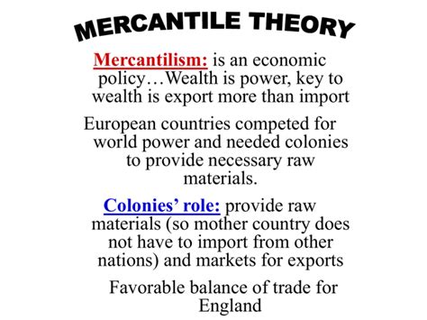Mercantilism and Economic Development