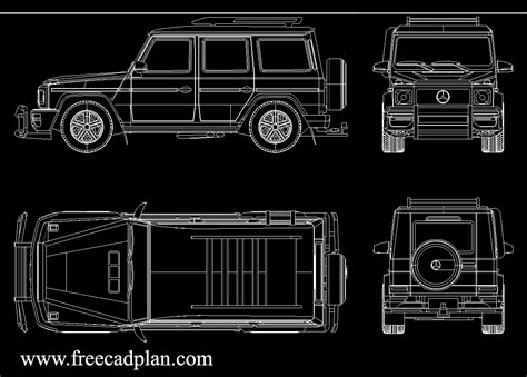 Mercedes Benz G Class G63 AMG 2024 dwg CAD Block