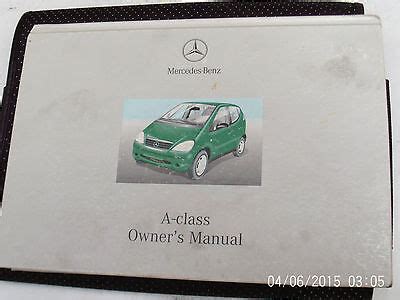 Mercedes a class owners manual w168. - The visionary s handbook nine paradoxes that will shape the.