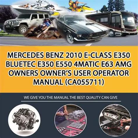 Mercedes benz 2010 e class e350 bluetec e350 e550 4matic e63 amg owners owner s user operator manual. - Leica tcr 1103 total station manual.
