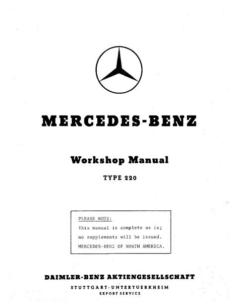 Mercedes benz 220s 220a w180 m180 motor reparaturanleitung. - A practical guide to preventing and solving disruptive physician behavior.