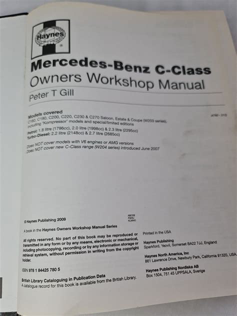 Mercedes benz c class petrol and diesel service and repair manual 2000 to 2007 haynes service and repair manuals. - Accu chek compact plus manual e 5.