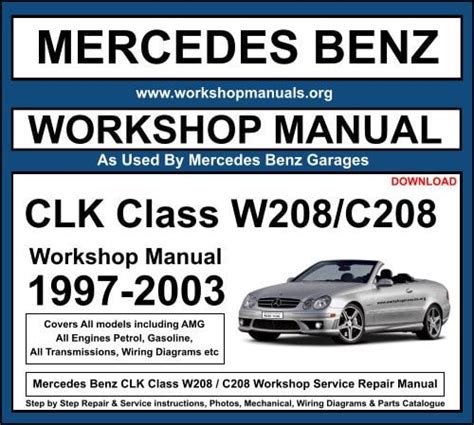 Mercedes benz c208 clk class full service repair manual 1996 2003. - St barnabas pharmacology exam study guide.